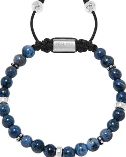Men's Beaded Bracelet With Dumortierite And Silver>Nialaya Discount
