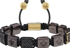 Men's Ceramic Flatbead Bracelet in Red and Black>Nialaya Sale