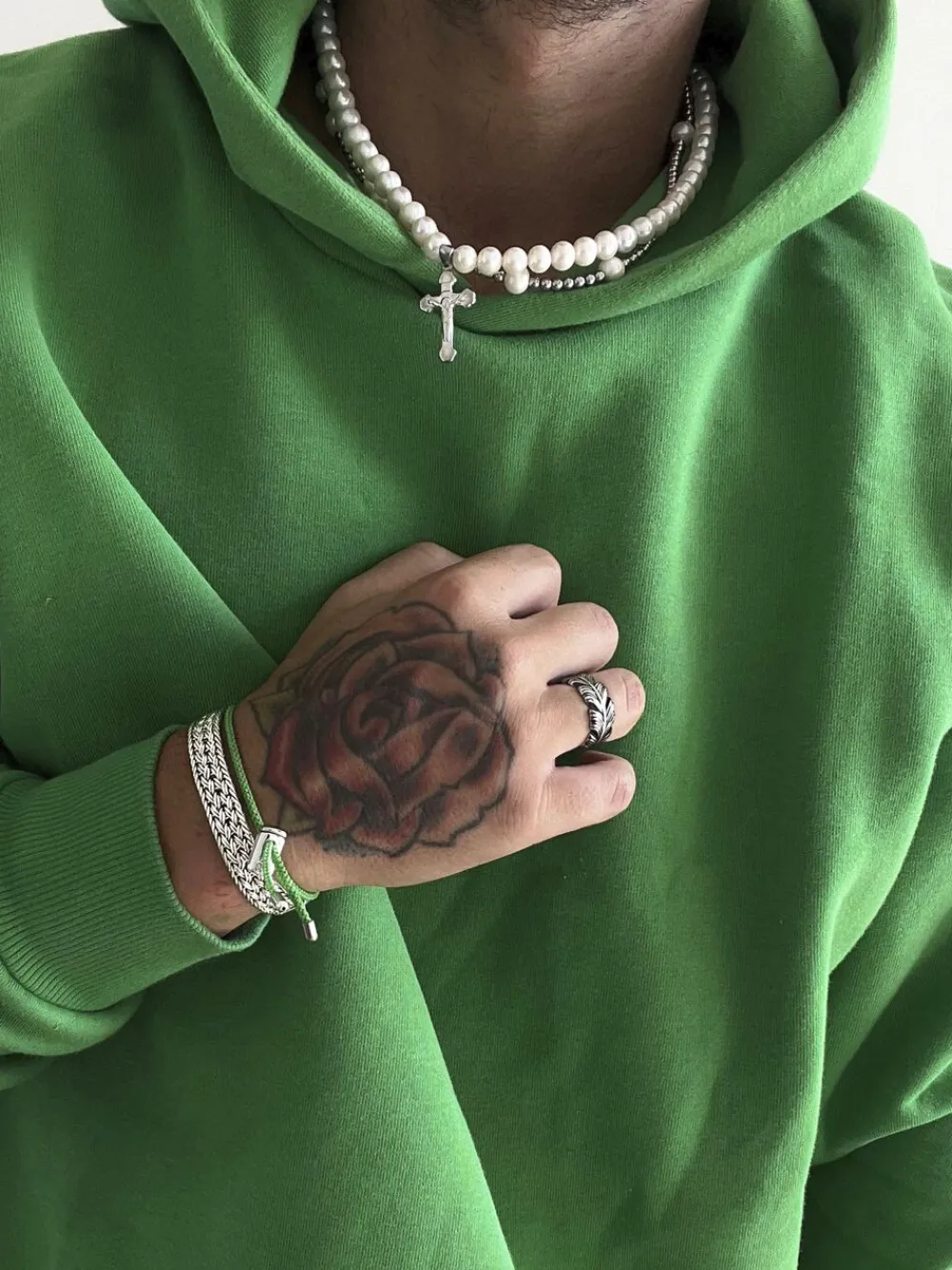 Nialaya Men's String Bracelet with Adjustable Stainless Steel Lock