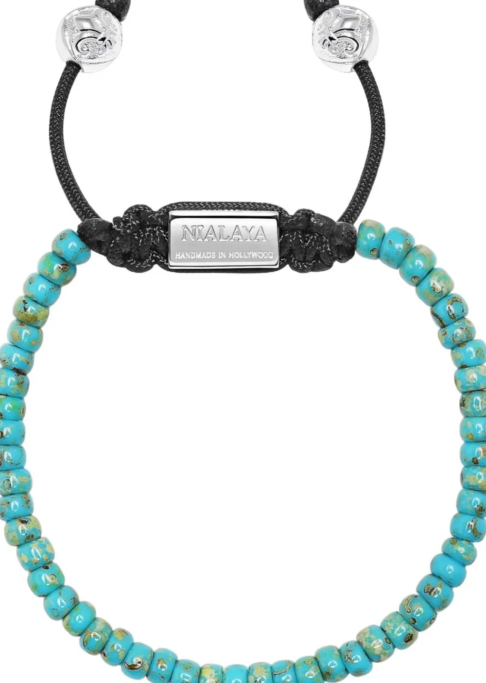 Men's Miyuki Beaded Bracelet with and Silver>Nialaya Outlet