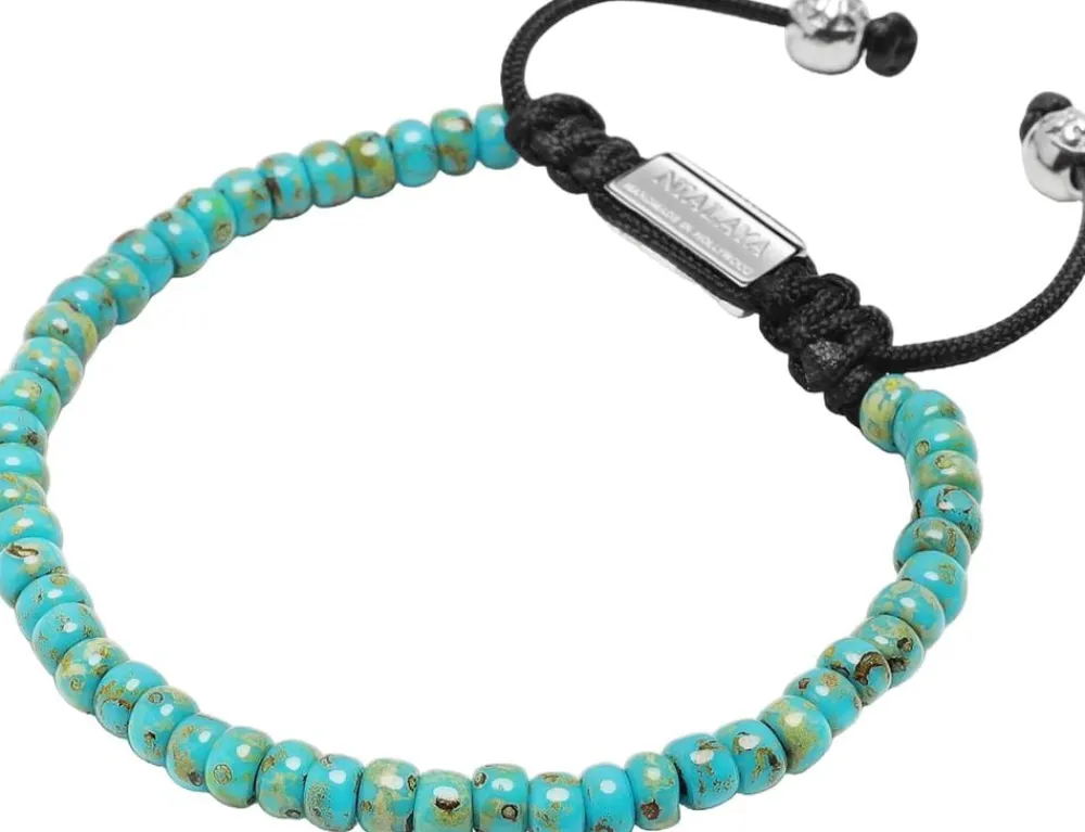 Men's Miyuki Beaded Bracelet with and Silver>Nialaya Outlet