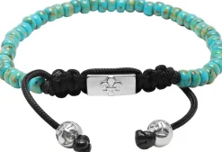 Men's Miyuki Beaded Bracelet with and Silver><noscript><img width=