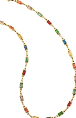 Nialaya Men's Rectangle Tennis Necklace