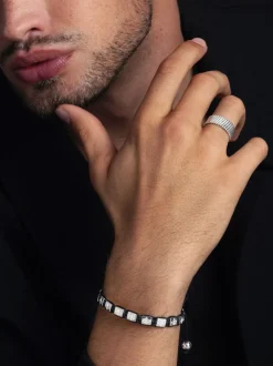 Nialaya Men's Sterling Band Ring Silver