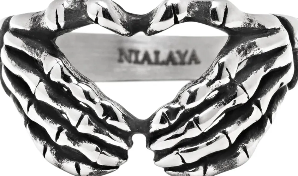 Nialaya Men's Vintage Skeleton Ring