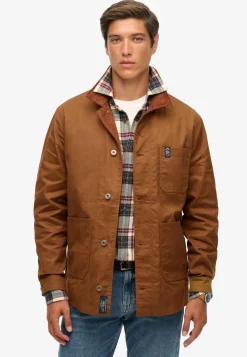 MERCHANT WAXED WORKER JACKET>Superdry