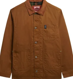 MERCHANT WAXED WORKER JACKET>Superdry