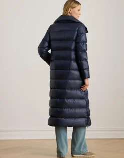 Lauren Ralph Lauren Metallic Funnelneck Down Maxicoat Dk navy Hot