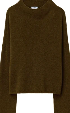 Filippa K Mika Yak Funnelneck Sweater Moss green Clearance