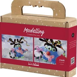 Creativ Company Mini DIY Kit Modellering, Rensdyrmonster, ass. Farver New