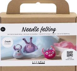 Creativ Company Mini DIY Kit Nålefiltning, Monster