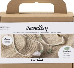 Mini DIY Kit Smykker, Aventurin, halskæde og -armbånd>Creativ Company Online