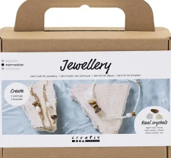 Creativ Company Mini DIY Kit Smykker, Krystalhalskæde og -øreringe Online