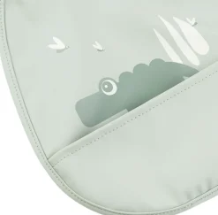 Børn Done by Deer Mini hagesmæk m/lomme 2 stk. Croco Grøn