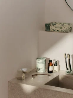 Ferm Living Mist Cotton Pad Holder - Emerald Off-white Sale