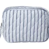 Dame Magasin du Nord Collection Moira 3 Make up bag Blue Stripe mini