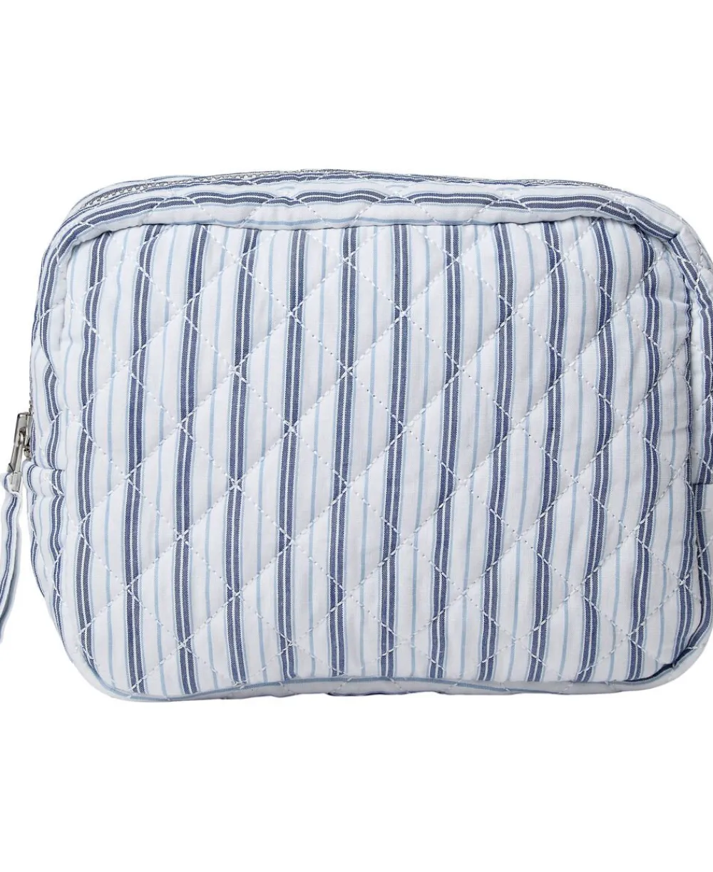 Dame Magasin du Nord Collection Moira 3 Make up bag Blue Stripe mini