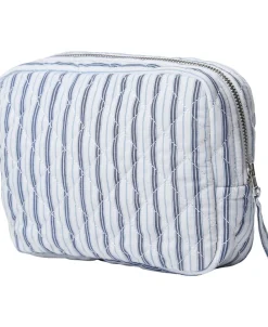 Dame Magasin du Nord Collection Moira 3 Make up bag Blue Stripe mini