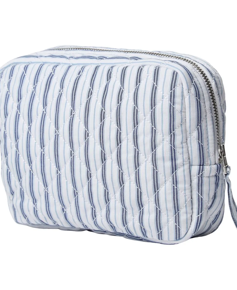Dame Magasin du Nord Collection Moira 3 Make up bag Blue Stripe mini