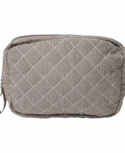 Dame Magasin du Nord Collection Moira 3 makeup bag Fossil Stripe XS