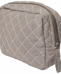 Dame Magasin du Nord Collection Moira 3 makeup bag Fossil Stripe XS