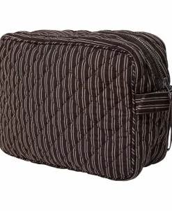 Magasin du Nord Collection Moira toilettaske Black Coffee Mørkebrun strib Clearance