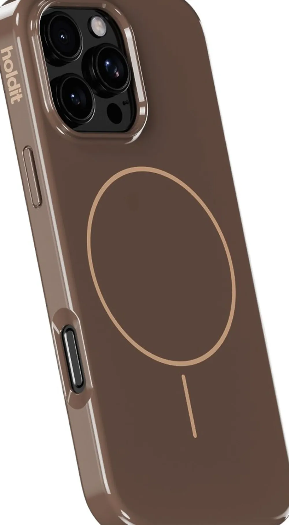 HoldIt Mono Case Magsafe iPhone 16 Pro Max Chocolate/Beige Brun Best