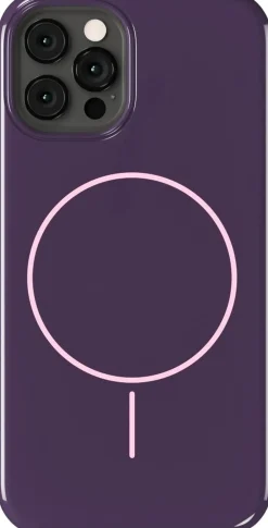 Dame HoldIt Mono Case Magsafe iPhone 12/12 Pro Deep Plum/Pink