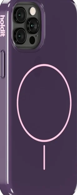 Dame HoldIt Mono Case Magsafe iPhone 12/12 Pro Deep Plum/Pink