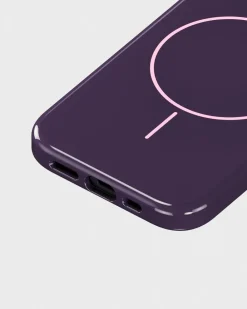 HoldIt Mono Case Magsafe iPhone 15/14/13 Deep Plum/Pink Lyserød