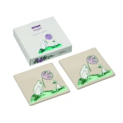 Moomin Arabia bordskånere sæt 2stk Vildblomst Genanvendt Interiør New