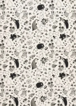 Viskestykke 50x70 Sort/Hvid>Moomin Arabia Discount