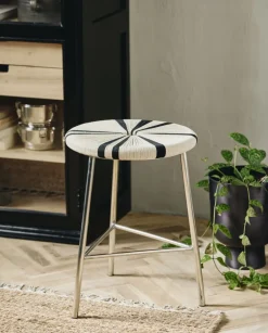 Nordal MORICE stool, low - black/ivory