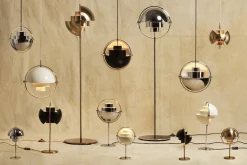 Gubi Muli-Lite Pendant, Small Chrome base black