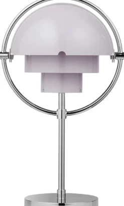 Gubi Multi-Lite Portable Lamp, EU Base: Chrome, Shade: Pale Lilac