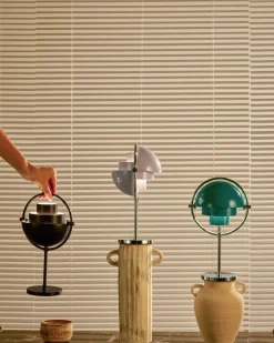 Gubi Multi-Lite Portable Lamp, EU Base: Chrome, Shade: Pale Lilac