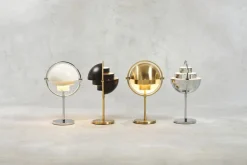 Multi-Lite Portable Lamp, EU Base: Brass, Shade: Black Semi><noscript><img width=