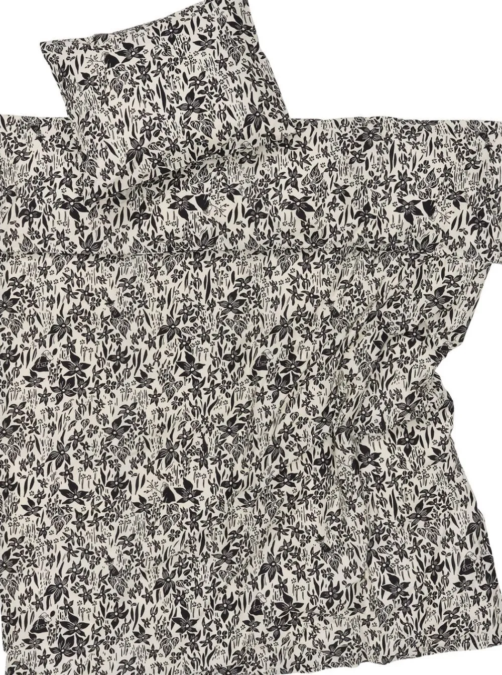 Moomin Arabia Mumi sengesæt 140x200 Lilje sort/hvid