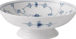 Musselmalet Riflet skål på fod 17 cm>Royal Copenhagen Best