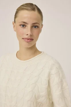 Myrna 5 Langærmede striksweater - 100% Uld RWS><noscript><img width=