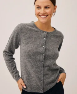 Magasin du Nord Collection Myrna 3 RWS Cardigan Lambswool Medium grey melange Discount