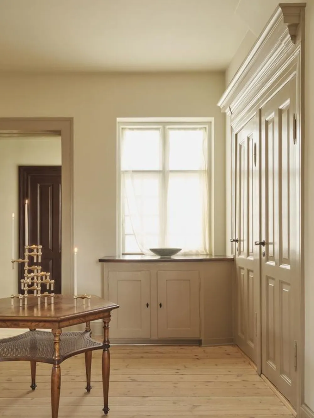 STOFF Nagel Nagel candle holder set with 3 pcs - brushed brass