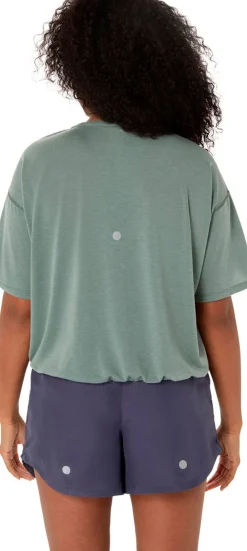 Asics Nagino Justerbar Løbe T-shirt Gr&oslash;n Hot