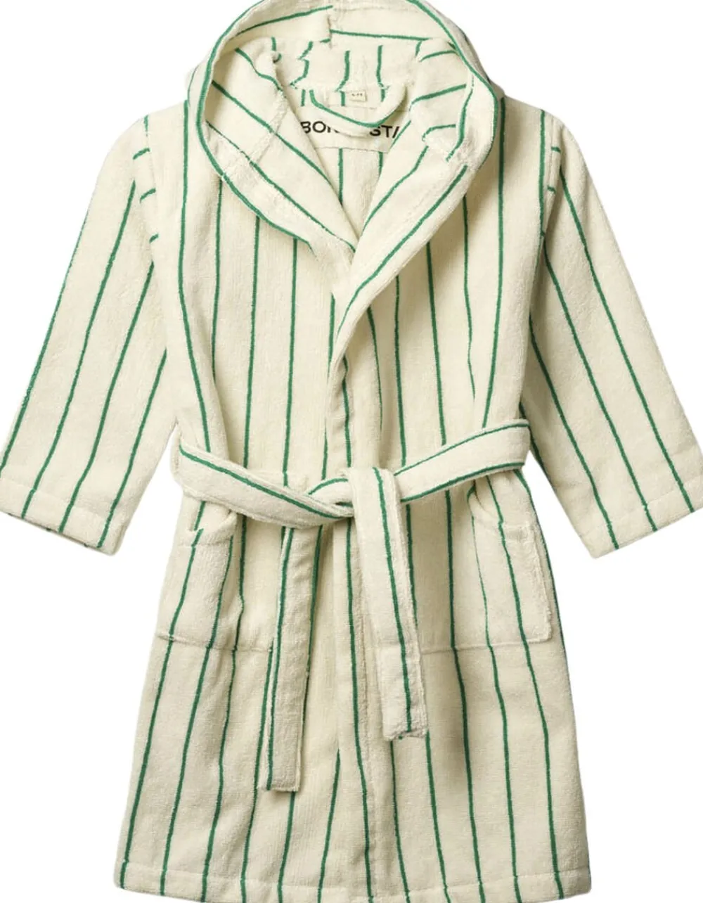 Bongusta Naram Kids Bathrobe Pure white & grass Discount
