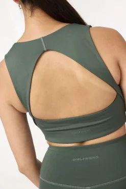 Girlfriend Collective Natalie Seamed Bra Jungle Best