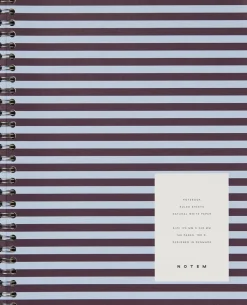 Notem NELA Notebook med spiralryg - Stor, Bordeaux og blå Hot