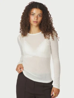 Neo Noir Nella Fine Rib Blouse White