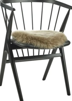 New Zealand Sheepskin, Seat Cover, Long-Wool, Round 34cm>NATURES Collection Online