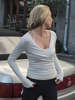 Nia Jersey Wrap Blouse><noscript><img width=