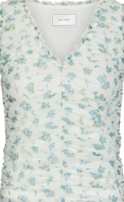 Neo Noir Nicolla Mesh Botanical Top Light blue Best